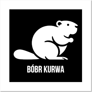 Funny Polish Internet Meme Bobr Bober Kurwa Minimalistic Beaver Art Posters and Art